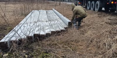 Установка опор освещения компанией ПН-БЕТОН